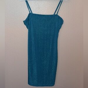 Forever 21 Shimmering Blue Ribbed dress